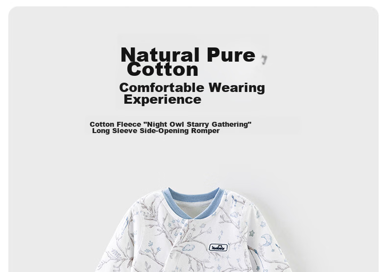 Happy Little Bear Baby Pure Cotton Romper Newborn Spring and Autumn Antibacterial Bodysuit Infant Seamless Jumpsuit Crawling Suit 1