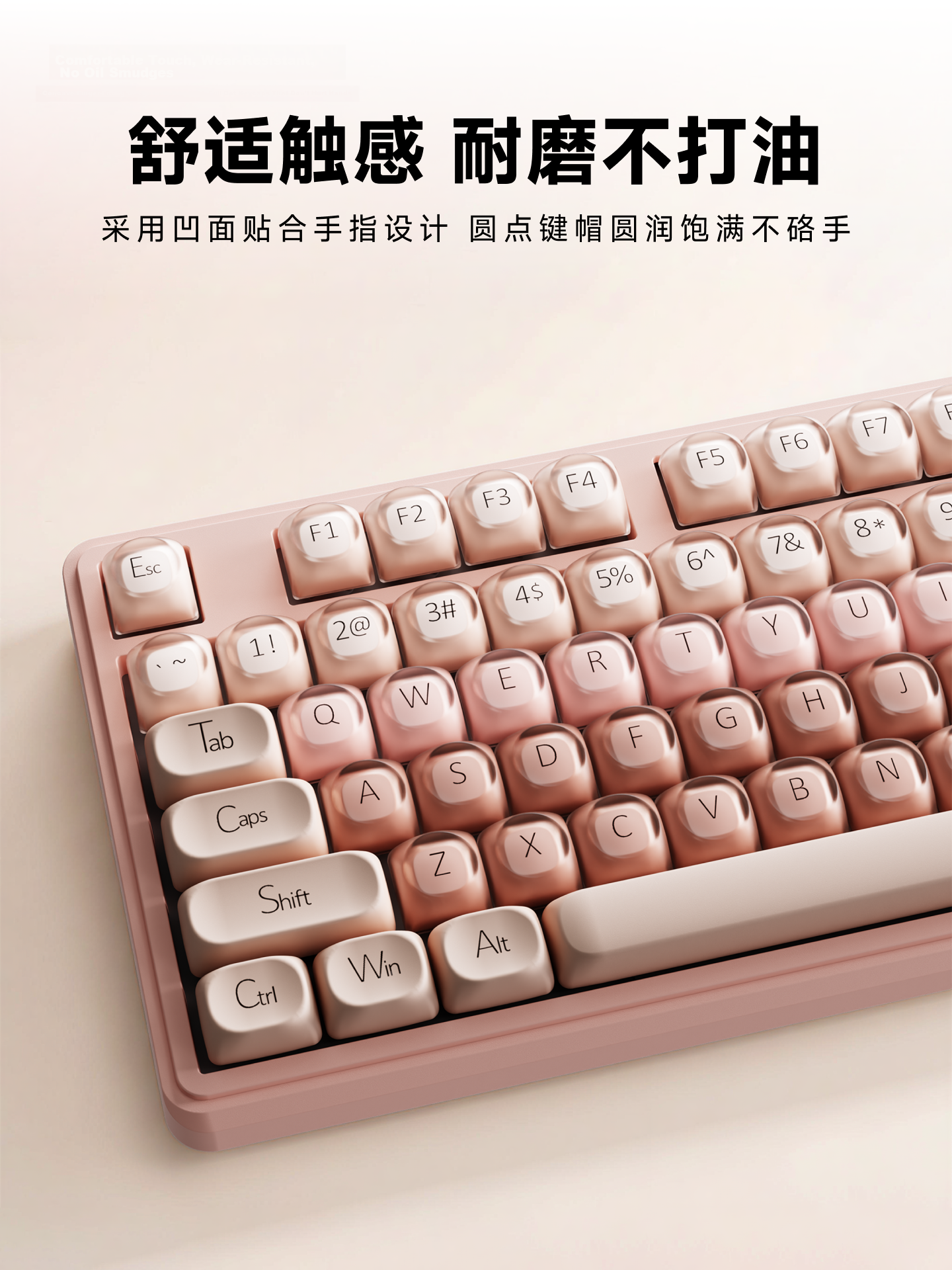 EWEADN V102 Silent Mechanical Feel Wired 98-Key Pink Keyboard for Office Gaming Laptop Tablet Peripheral 3