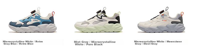ERKE Kids Casual Shoes Boys and Girls Mesh Breathable Cushioning Running Shoes Microcrystal White/Moonstone Gray/Steel Gray Size 37 53