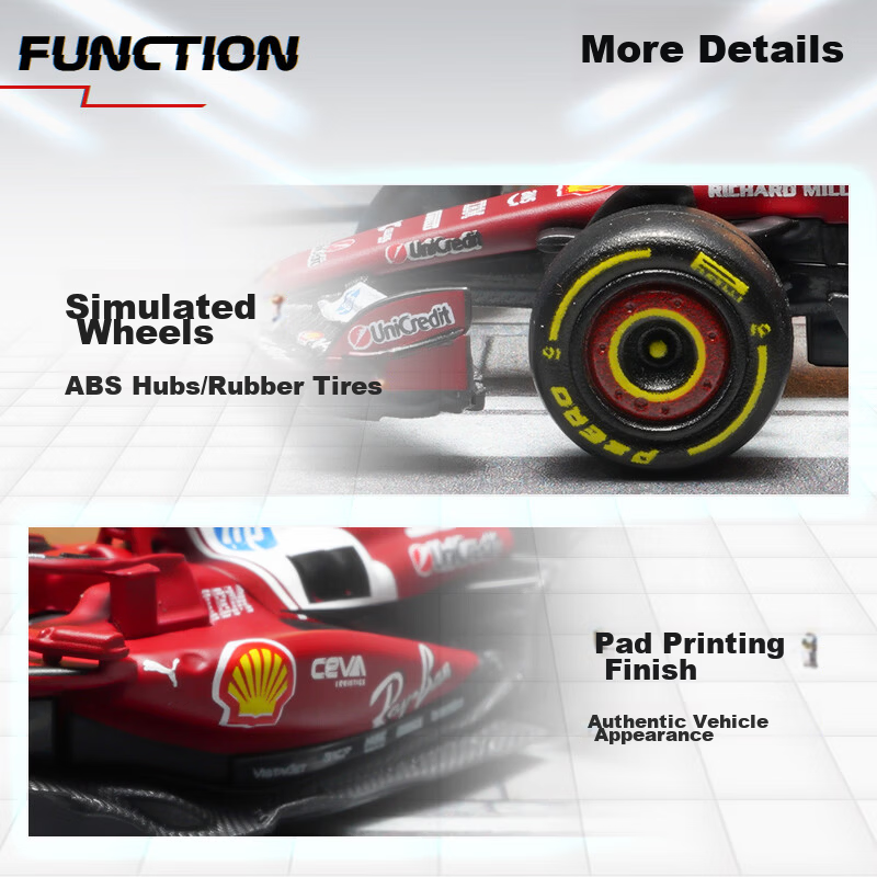 Bburago 1:64 Ferrari SF25 Hamilton No.44 Racing Car Alloy Toy Model 5