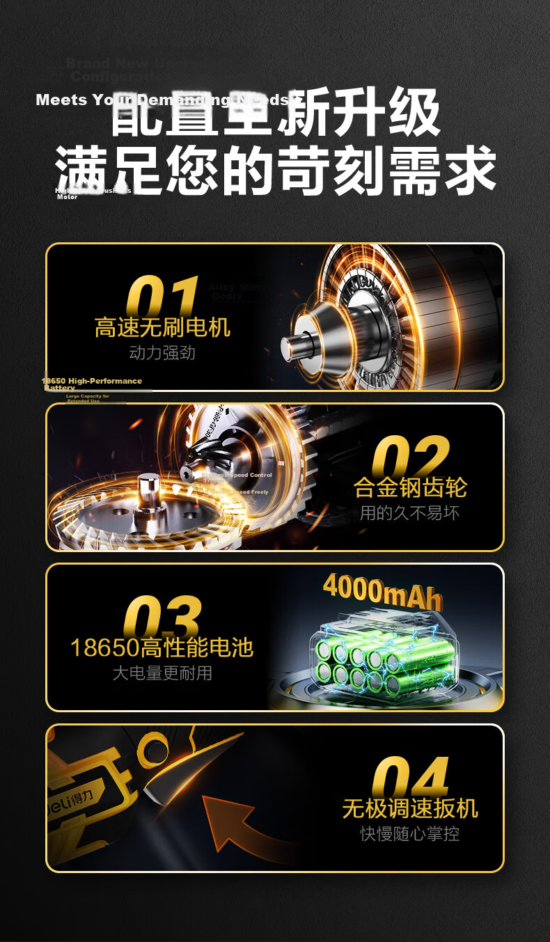 Deli 850W Angle Grinder, Angle Polisher, Cutting Machine, Grinding Machine, Polishing Machine, Power Tool 2