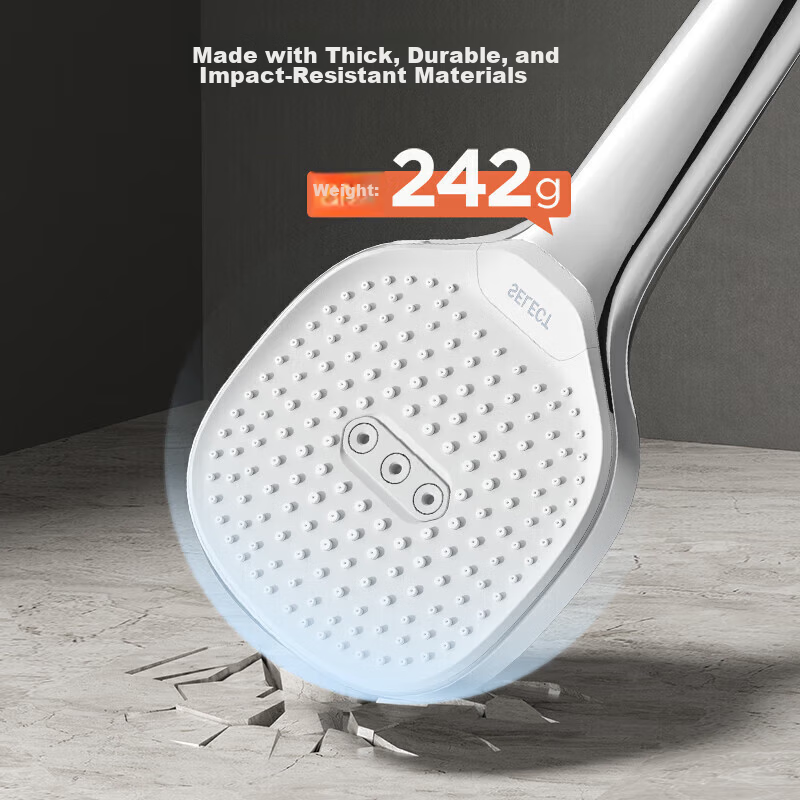 ARROW HS Silver Pressurized Handheld Shower Head for Home Bathroom Bath Rain Shower Single Spray Head 6