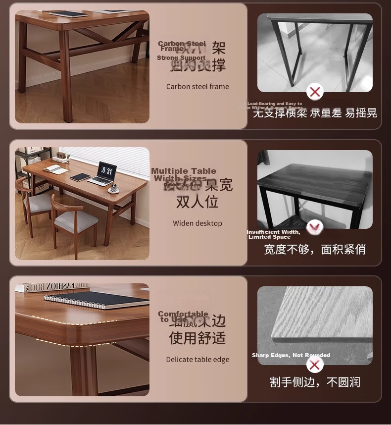 Yimo Computer Desk Bedroom Home Study Office Desk Modern Simple Rectangular Workstation Rental Room Table Original 2 4