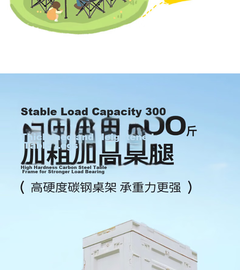 Gosoo Egg Roll Table Camping Table Outdoor Folding Table Market Picnic Table Portable Outdoor Balcony Leisure Table Black 9