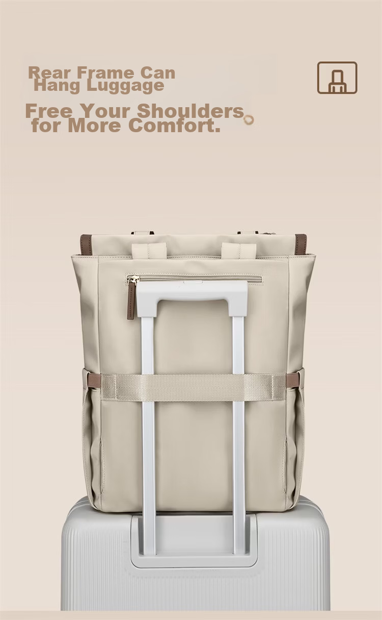 GOLF Women's Backpack 16-inch Laptop Bag Handheld Shoulder Tote Large Capacity Student Travel School Bag 11