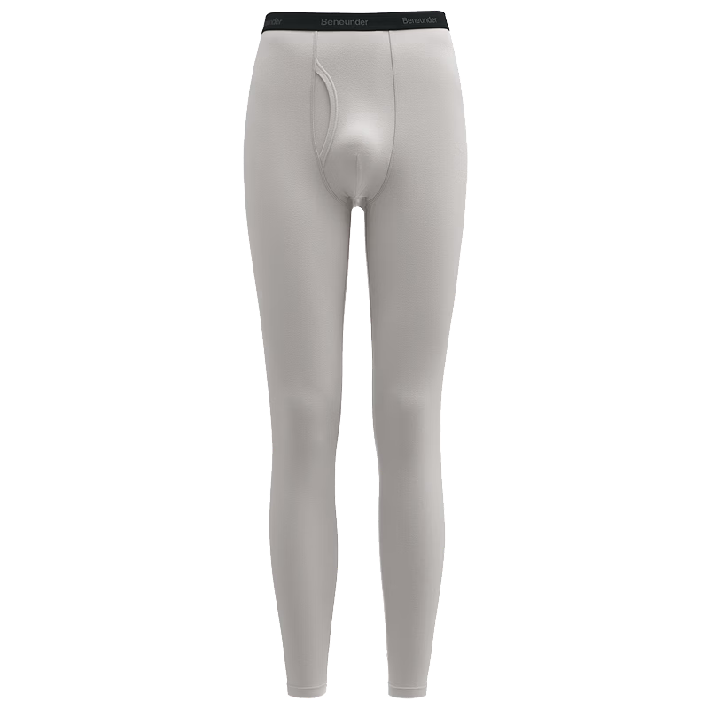 Beneunder Men's Thermal Pants Autumn Winter Fleece-Lined Breathable Sweat-Absorbing Anti-Static Base Layer