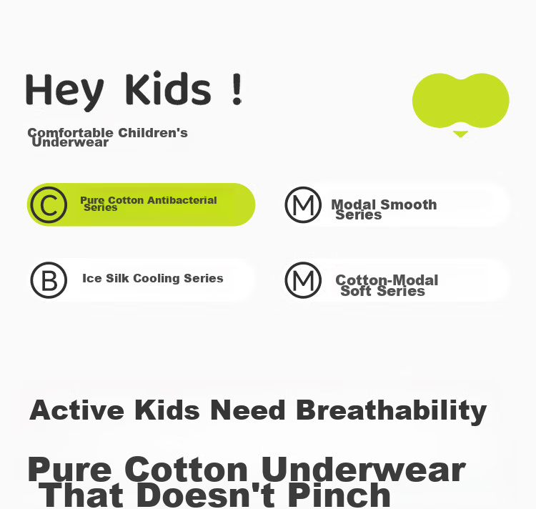 Bingxue Kapok Children's Underwear Girls A-Class Pure Cotton Triangle Pants 10A Antibacterial Breathable Toddler Girls Mid-Large Kids No Pinch Shorts 1