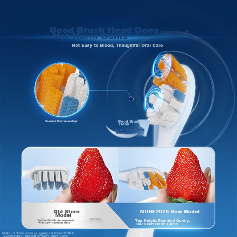 MUBE Compatible Philips Electric Toothbrush Heads HX3/6/7/9/AI Series HX6730/6856/6850/9033 Shock-Absorbing Cleaning Gum Care Whitening 3-in-1 3