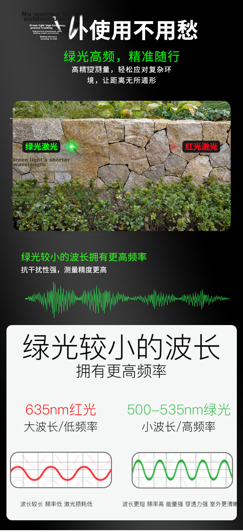 SmartMouse Green Light Laser Distance Meter 100m Outdoor Handheld Electronic Measuring Tape Room Measurement Indoor Outdoor Universal 2