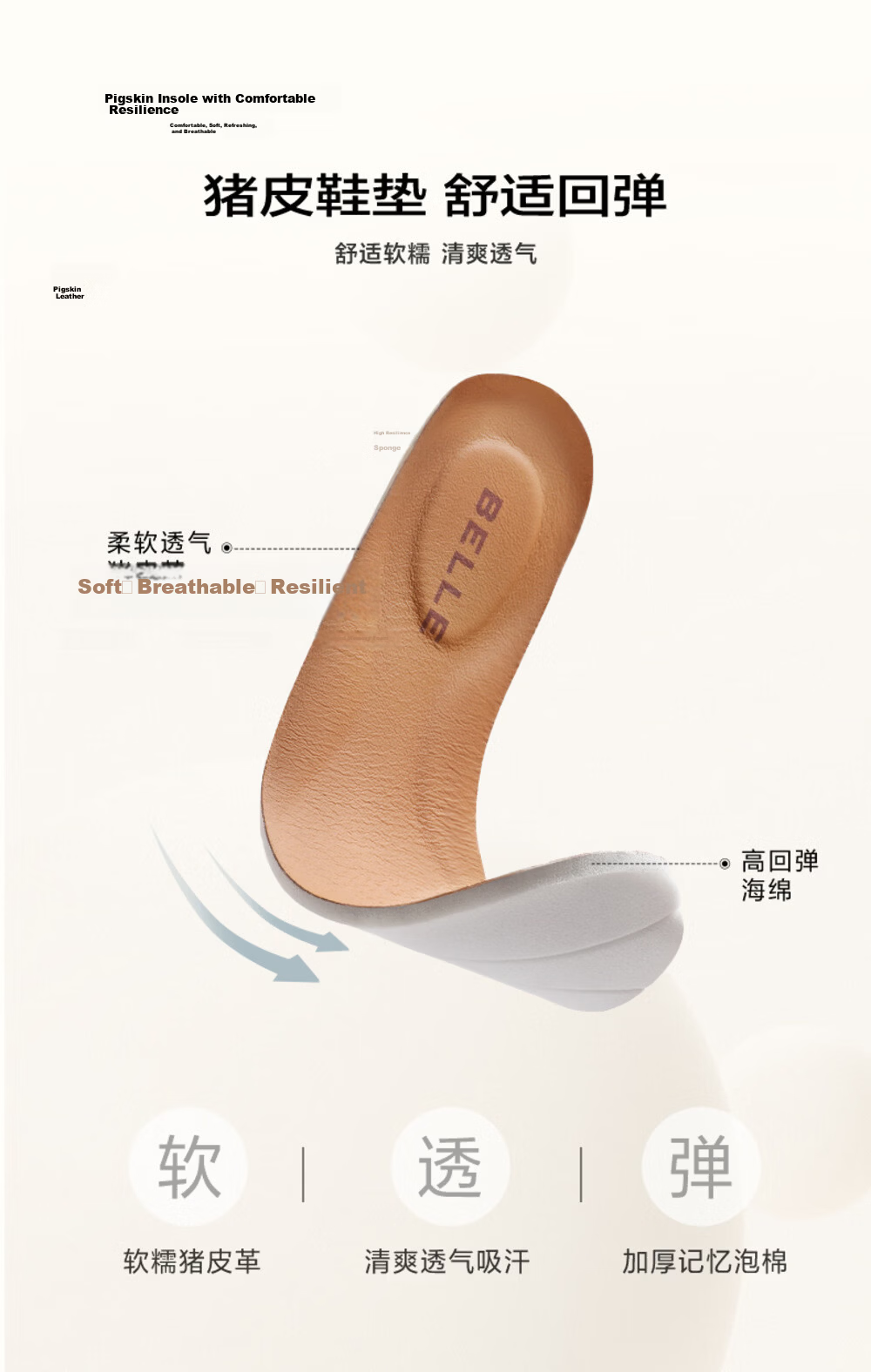 Belle Navigator Canvas Shoes Autumn Thick Sole Slip-On Lazy White Women's Shoes B2699CM5 Off-White 36 8
