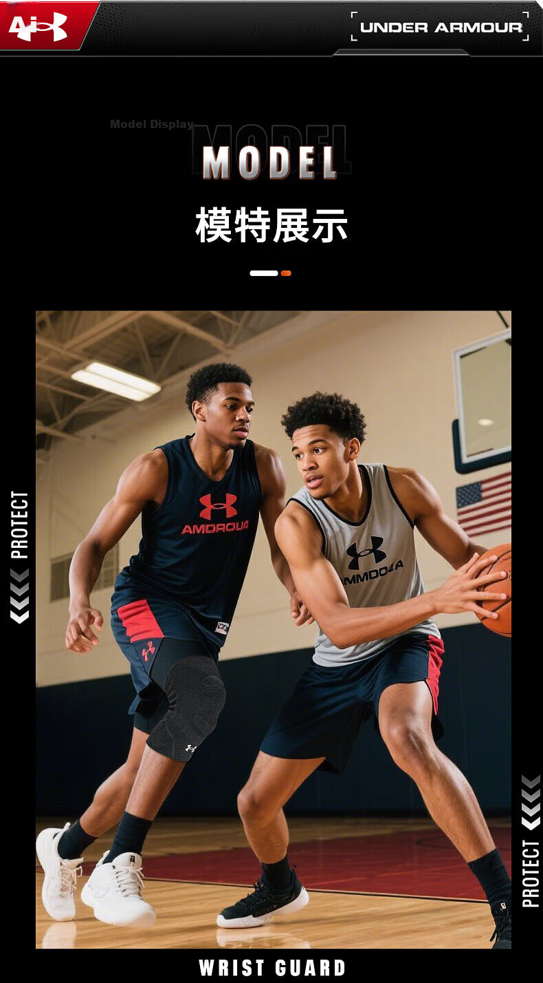Under Armour Knee Pads, Sports Meniscus Warmth Arthritis Injury Protection Sleeve, Hiking Basketball Badminton Knee Joint Protector, Two Pieces 11
