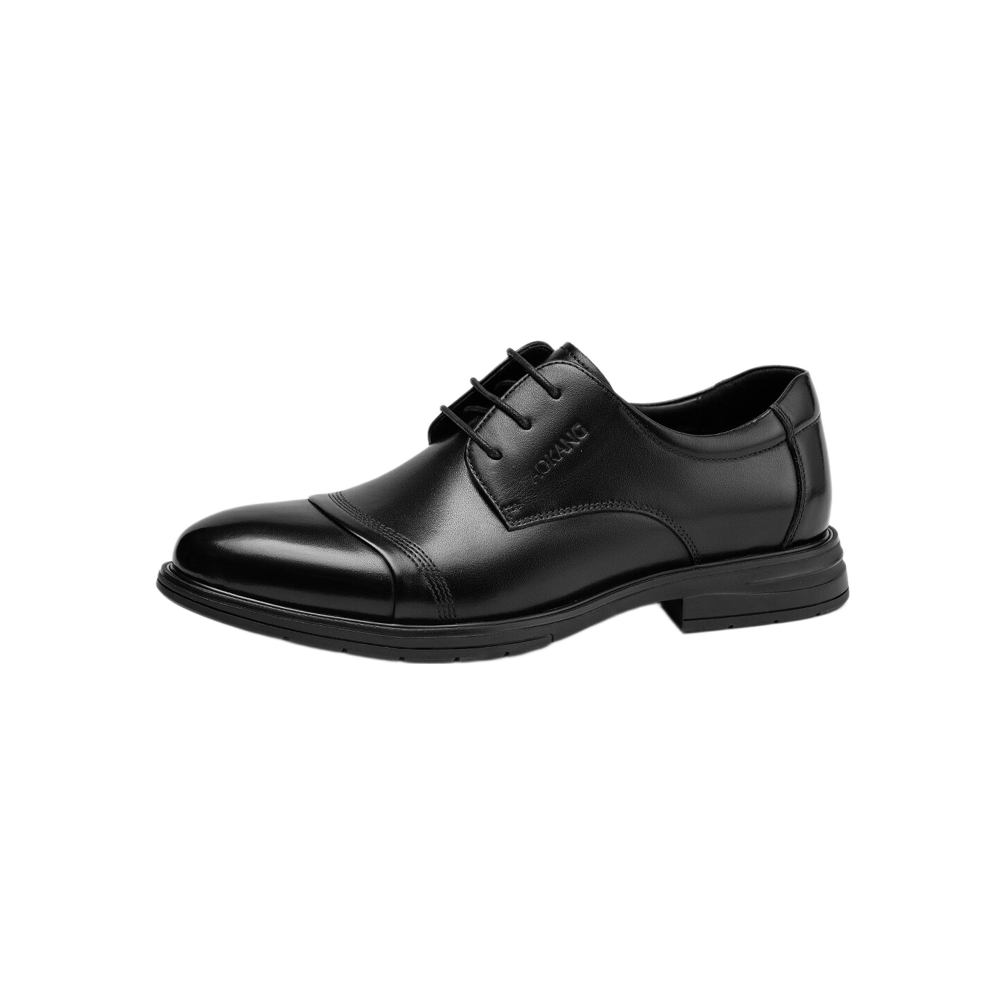 Aokang Men's Shoes, Autumn New Style Formal Leather Shoes, Cowhide Business Professional Comfortable Lace-Up Leather Shoes, Black, Size 38