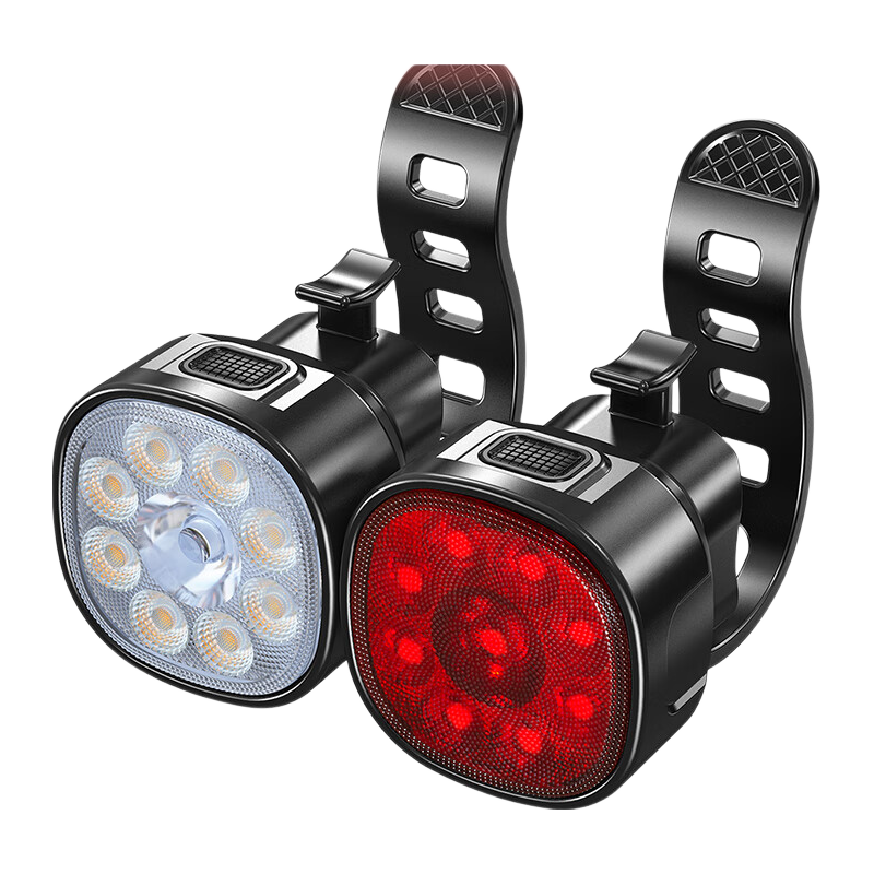 Bicycle Light, Cycling Equipment, Front And Rear Lights, Mountain Bike Night Riding Safety Warning Light, Waterproof USB Rechargeable High-Beam Flashlight, Road Bike Front And Rear Lights