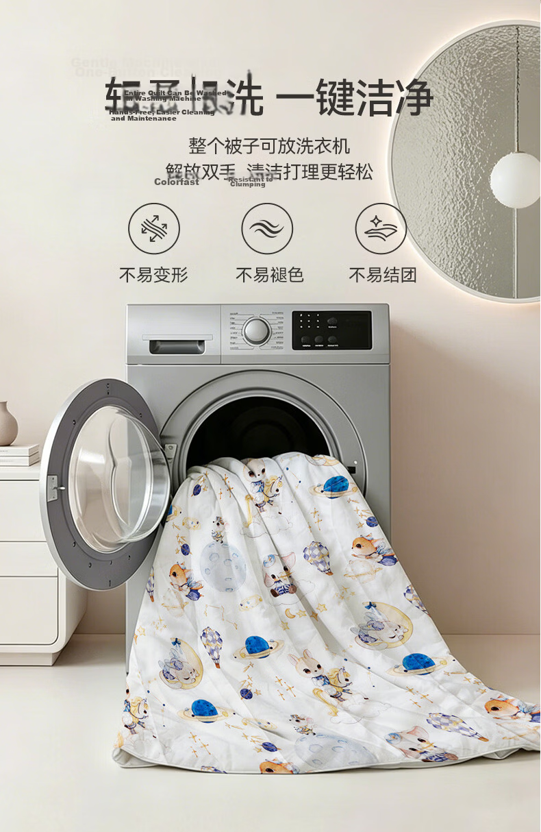 YEEHOO Baby and Child Class A 100% Cotton Silk Quilt Spring and Autumn Quilt Core Gift Box Little Prince Star Moon 150*200 14