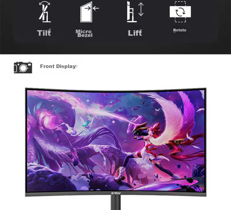 SANV 24.5-inch Native 310Hz High Refresh Rate Gaming Monitor FastIPS HDR400 Hardware Low Blue Light Flicker-Free FPS Gaming Screen Z245F3 29