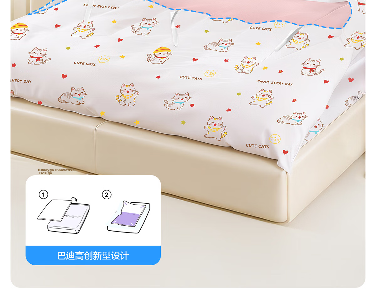 Buddygo Train Sleeper Disposable Bedding Set 3-Piece Thickened Quilt Cover Pillowcase Travel Sleeping Bag for Hard and Soft Sleeper Single Use 6