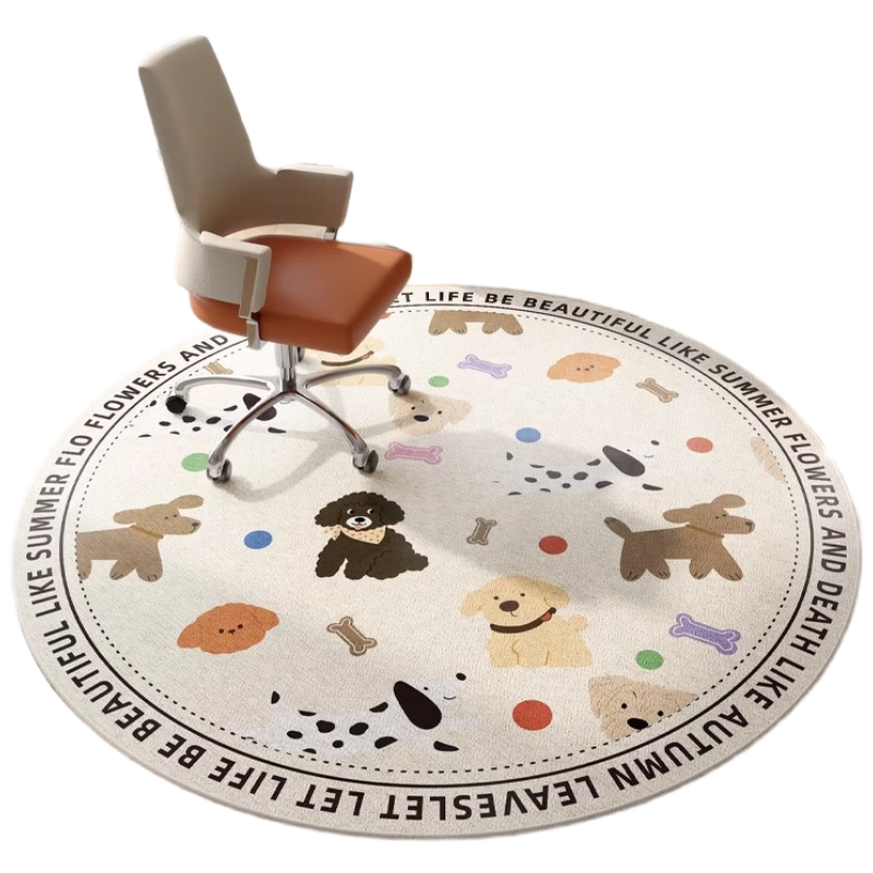 Yinshang Round Carpet Bedroom Computer Chair Mat Living Room Sofa Swivel Chair Floor Mat Home Study Rocking Chair Foot Pad