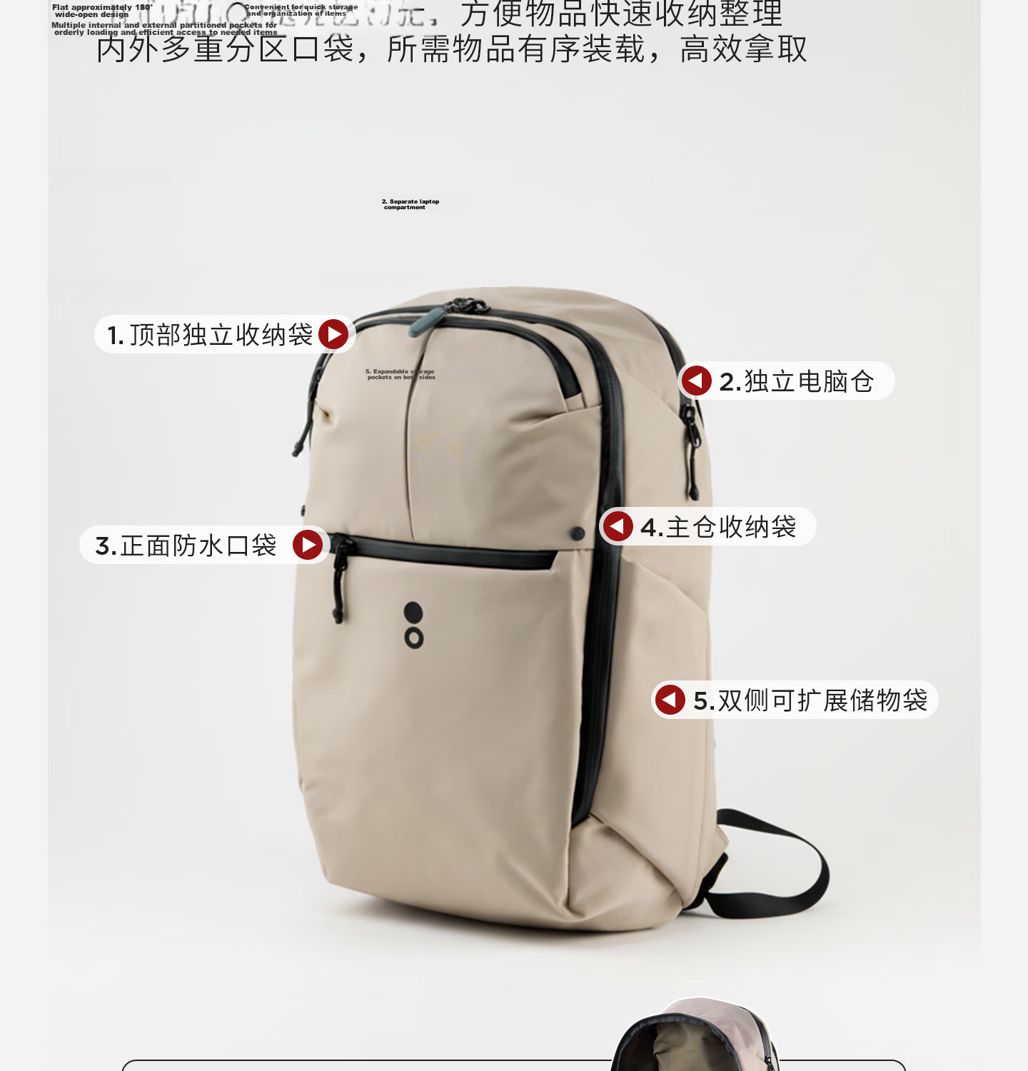Echolac Large Capacity 22L Multifunctional Backpack European and American Style Fashion Simple 19-inch Lightweight Laptop Bag Gift 12