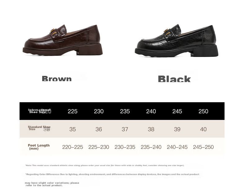 Saturday Thick Sole Loafers Women 2026 Summer New Retro British Style Slip-On Commuter Versatile Black Leather Shoes 8