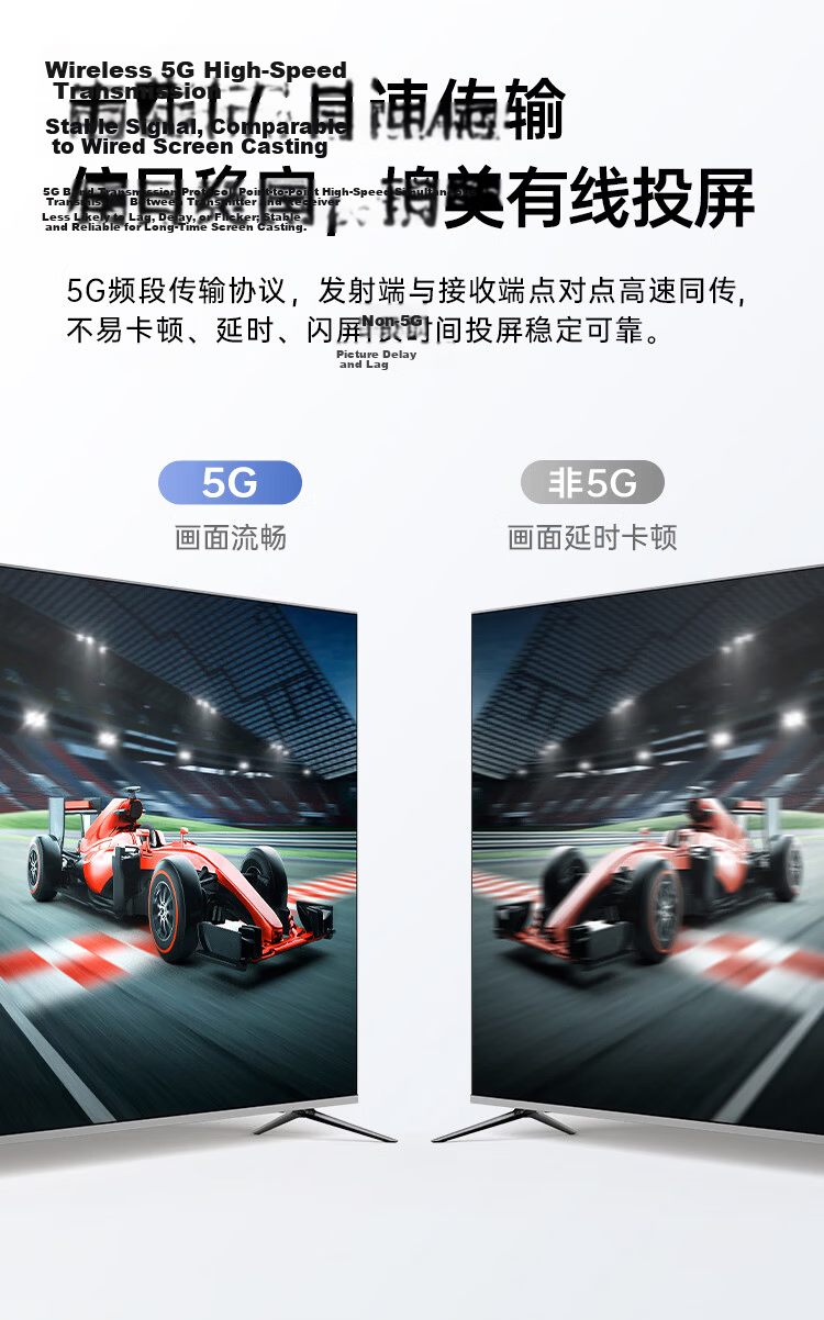 Haoli Wireless Screen Mirroring 4K HD Video HDMI Transmitter Receiver for Apple Huawei Xiaomi Phones Computers TV Monitor Projector HG-1S 5