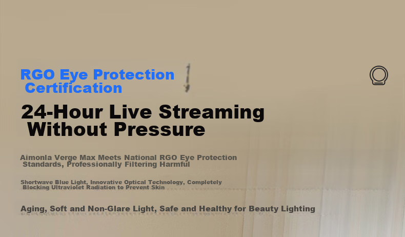 AMARAN Aputure Fill Light Verge Max Circular Illuminated Beauty Desktop Panel Light, Dual Color Temperature for Live Streaming Video Photography Lighting, White 6