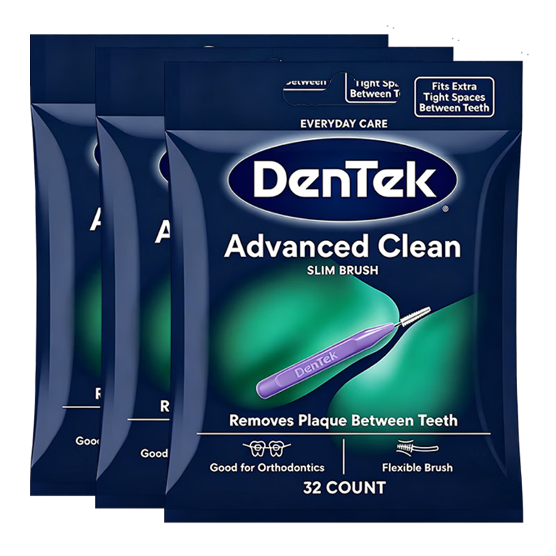 Detaike Imported Interdental Brush, 32 Pieces * 3, Dental Floss Picks, Orthodontic Toothpicks, Small Size I Type 0.4mm