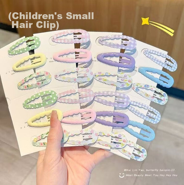 LiQing Children's Hair Clips [Pink, 12 Pieces] Dopamine Back of Head Waterdrop BB Clips Hairpins Side Bang Hair Accessories 4