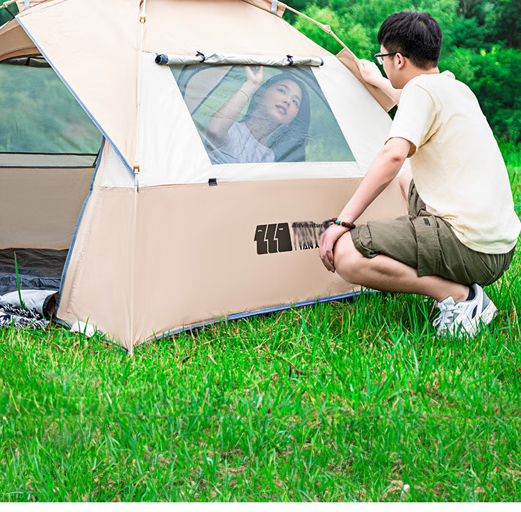 TAN XIAN ZHE Fully Automatic Sun Protection Tent, Outdoor Camping No-Setup Tent, Family Outing Camping Tent 24
