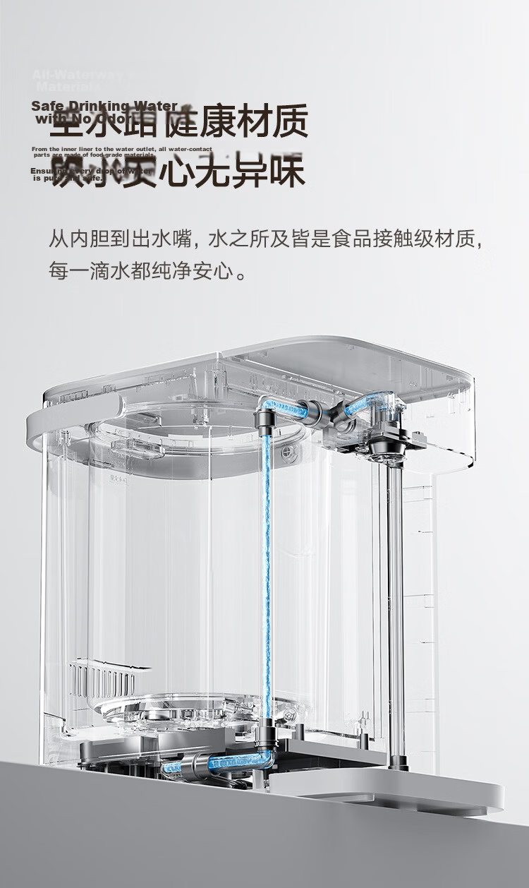 Mijia Xiaomi Smart Electric Kettle Pro 5L Household Water Dispenser Electric Hot Water Pot Milk Warmer Active Water Convection Air Cooling Water Level Monitoring 316L Stainless Steel Inner Tank 7