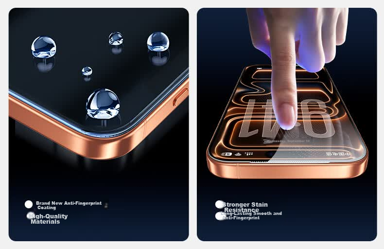 Shanmo Tempered Glass Screen Protector for iPhone 17 Pro, Dustproof, Drop-resistant, Anti-fingerprint, Ultra-thin Full Coverage, Cleanroom HD Film 14