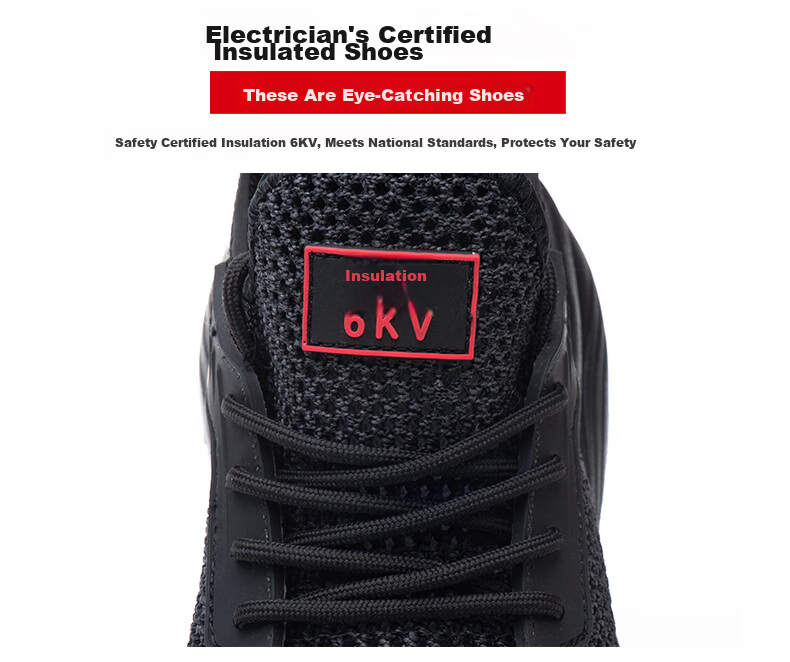 Jiuzhou Wolf Warrior Safety Shoes Insulated 6kV Anti-Smash Anti-Puncture Solid Sole Summer Breathable Large Mesh 1010 Insulated 6kV*Breathable Mesh* Size 42 8