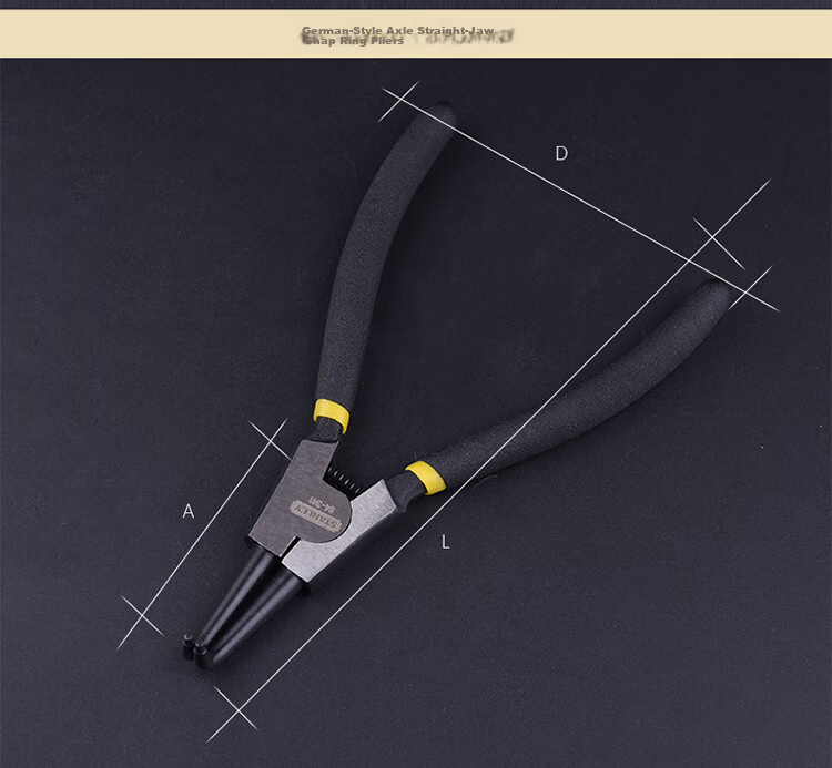STANLEY German-Style Internal Snap Ring Pliers 13-Inch Circlip Pliers Retaining Ring Pliers Spring Pliers (Internal) 84-365-23 6