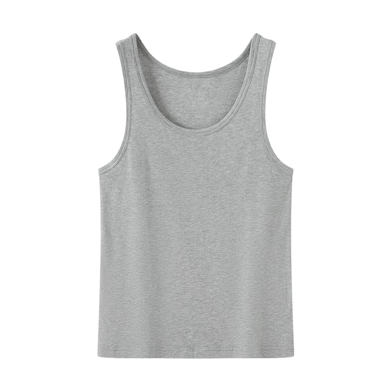 Yiershuang 2-Pack 3A Antibacterial Men's Ribbed Tank Top, 40-Count Xinjiang Cotton, Soft Breathable Undershirt Base Layer for Me