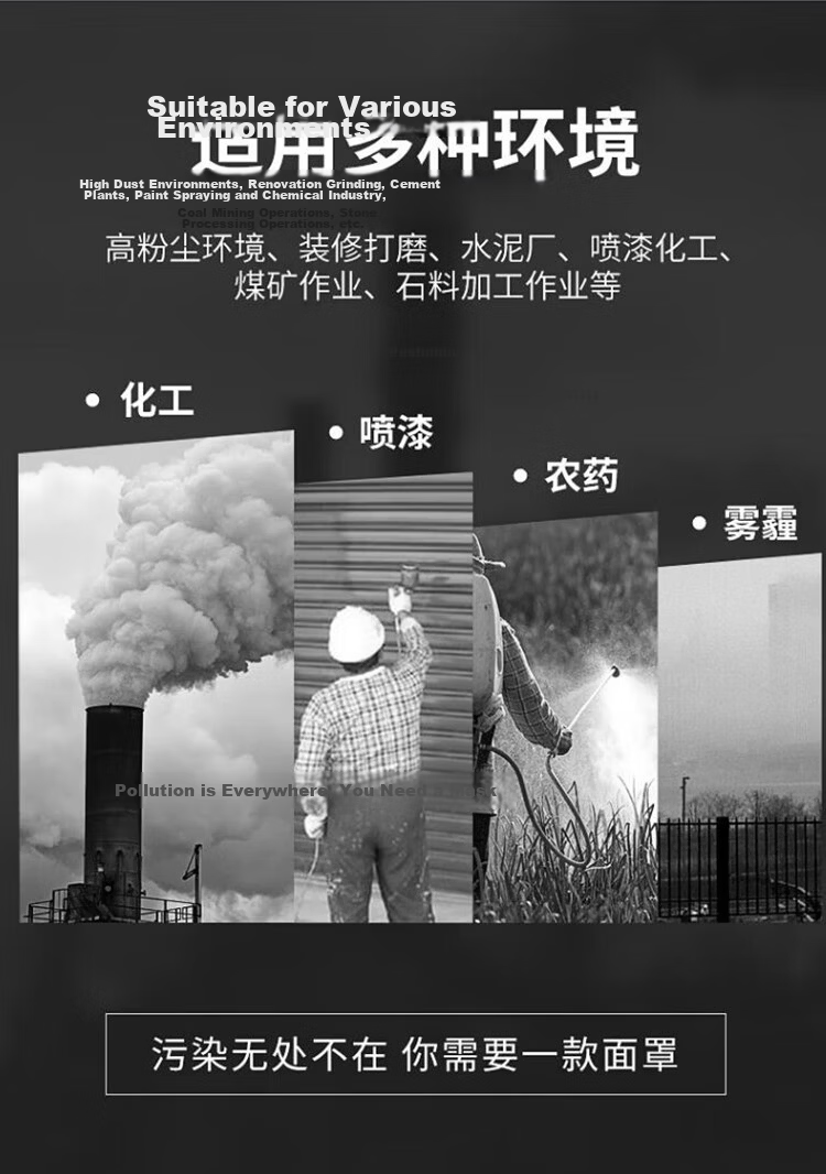 SHENGLI Gas Mask Dustproof Respirator Organic Gas Vapor Protection Dust and Toxic Protection M3200D Set of 1 11