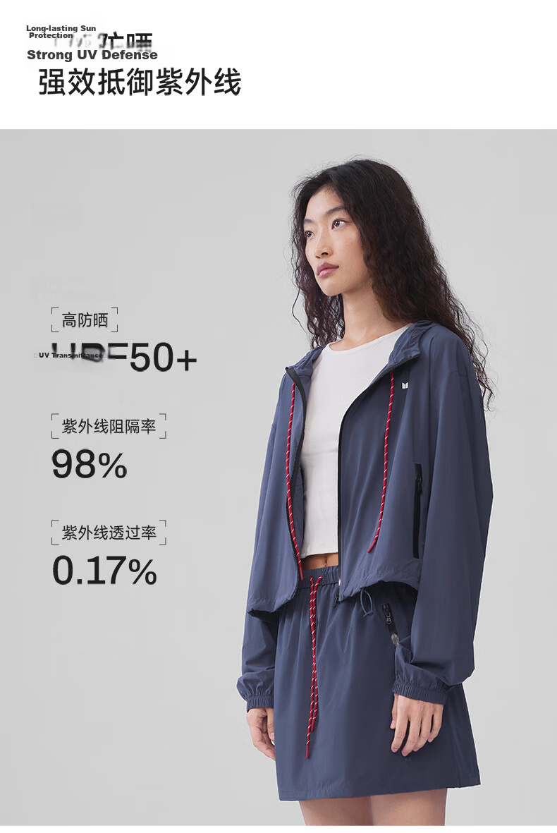 Moxun [Zhao Lusi Same Style] Vintage Sports Sun Protection Jacket Unisex Cooling UV Protection Shirt 6