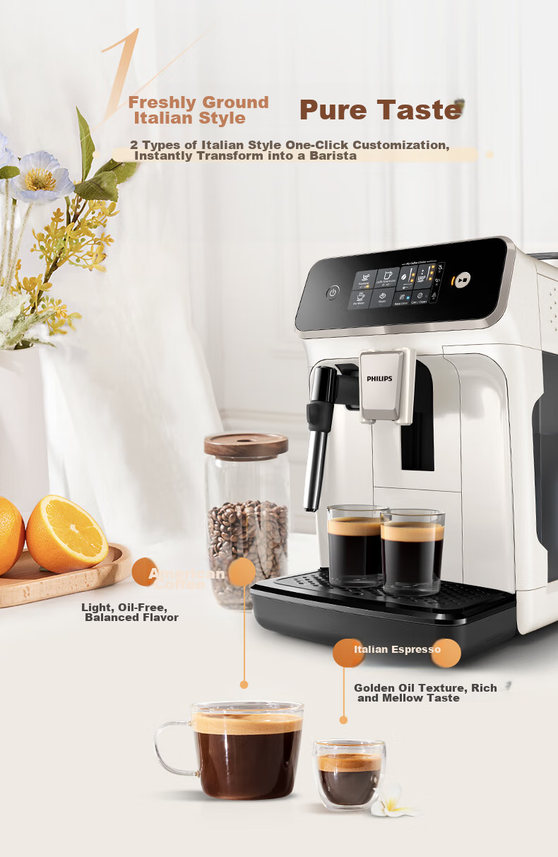 PHILIPS [Newly Upgraded Version of EP1221] Fully Automatic Italian And American Coffee Machine for Home Use, All-In Grinding, Newly Upgraded Intelligent Extraction, DIY Milk Frother, EP0820 3