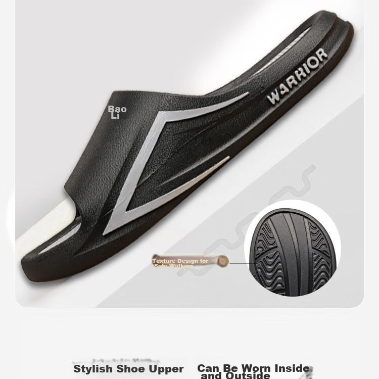 Huili Slippers, Comfortable for Stepping on Poop, Sports Bathroom Indoor Outdoor Wear, Non-Slip Sandals for Men, HL3980 Black And Gray, Size 46-47 10