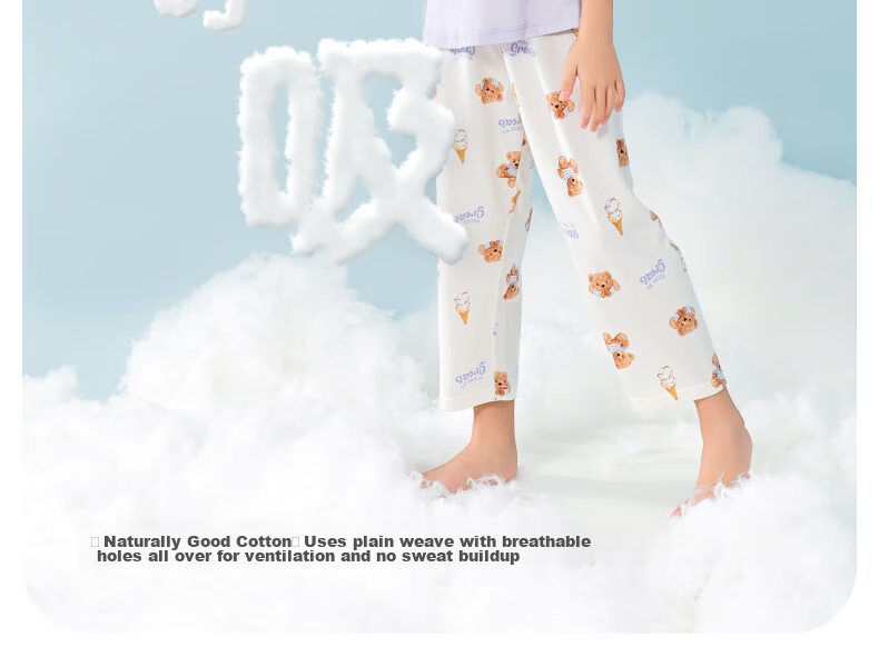 YING BO LUN Girls' Pajamas, Spring And Summer Thin Style, Children's Home Wear, Girls' Summer Air Conditioning Clothes, 20892 Light Pink, Size 160 7