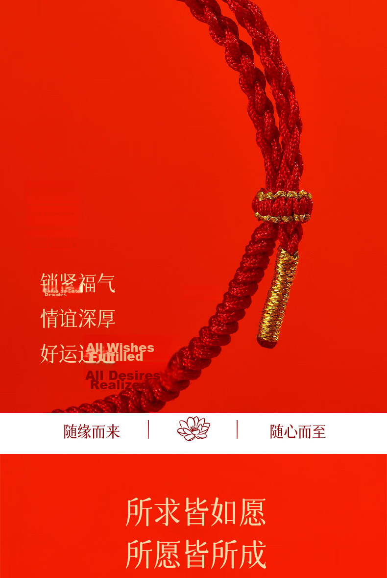 Pujing Red String Bracelet for Zodiac Year Women, Lucky Bead Bracelet for Men, Couples Charm Rope, Protective Amulet Gift 8