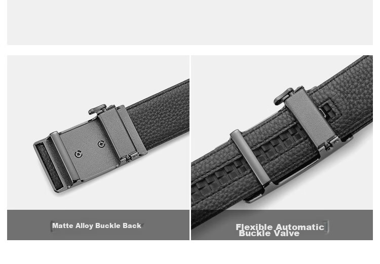 Goldlion Men's Leather Business Belt with Automatic Buckle Gift Box Qixi Valentine's Day Gift 4