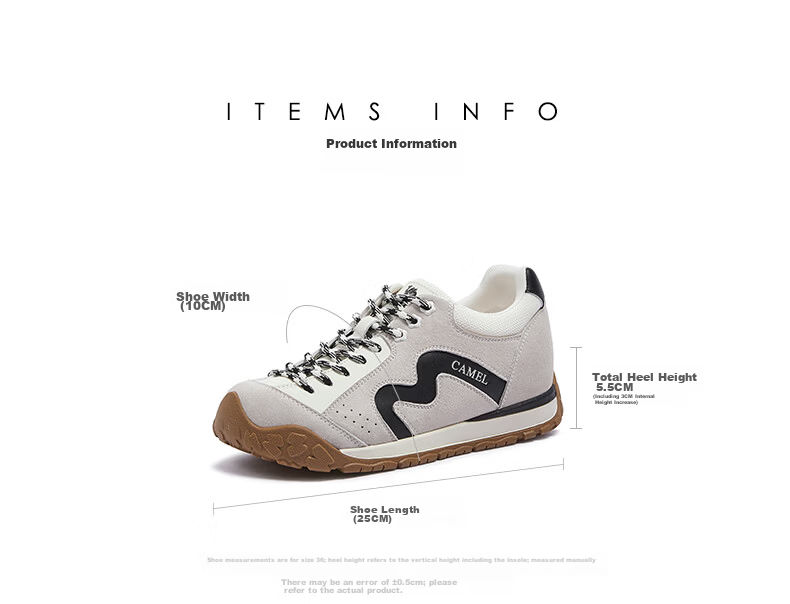 CAMEL Qingmang Training Shoes Men Casual Sports Running Shoes L16S577039 Black/Silver (Men's) Size 44 38