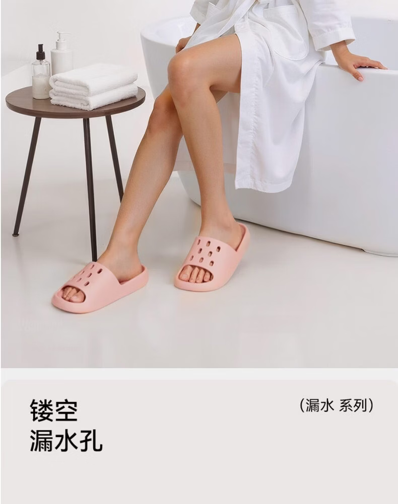 FUUJI Quick-Dry Breathable Drainage Slippers for Men and Women, Hollow Anti-Slip Shower Sandals FJ8915 Black Size 42-43 4