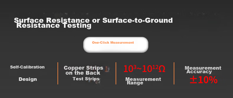 BENETECH Surface Resistance Tester Portable Insulation Resistance Meter Anti-Static Detector GM3110 3