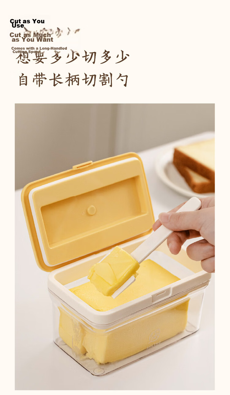 Shuke Butter Box Storage Container with Lid Refrigerator Storage Box Jar Butter Cutter Cheese Slicer 11