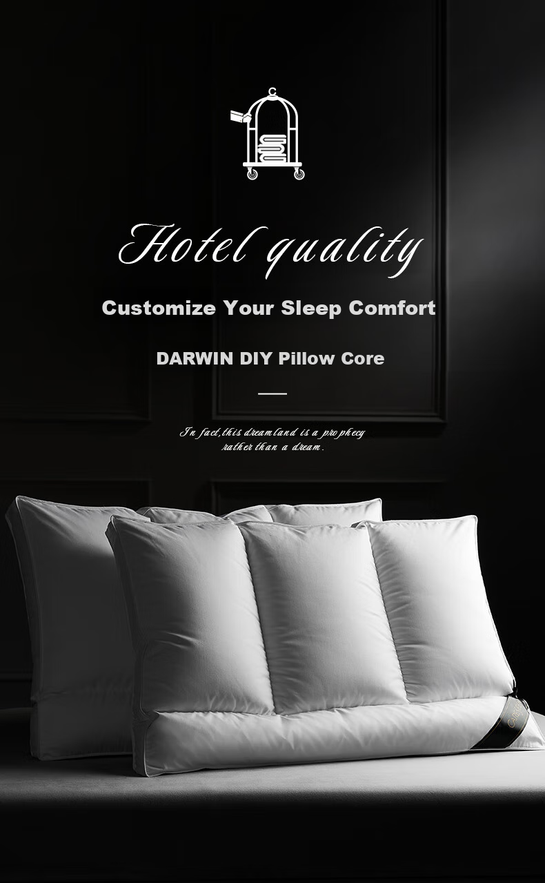 Canasin Five-Star Hotel down Pillow, 95% White Goose Down Functional Zoned Pillow Core, Medium Size, 72*46cm 1