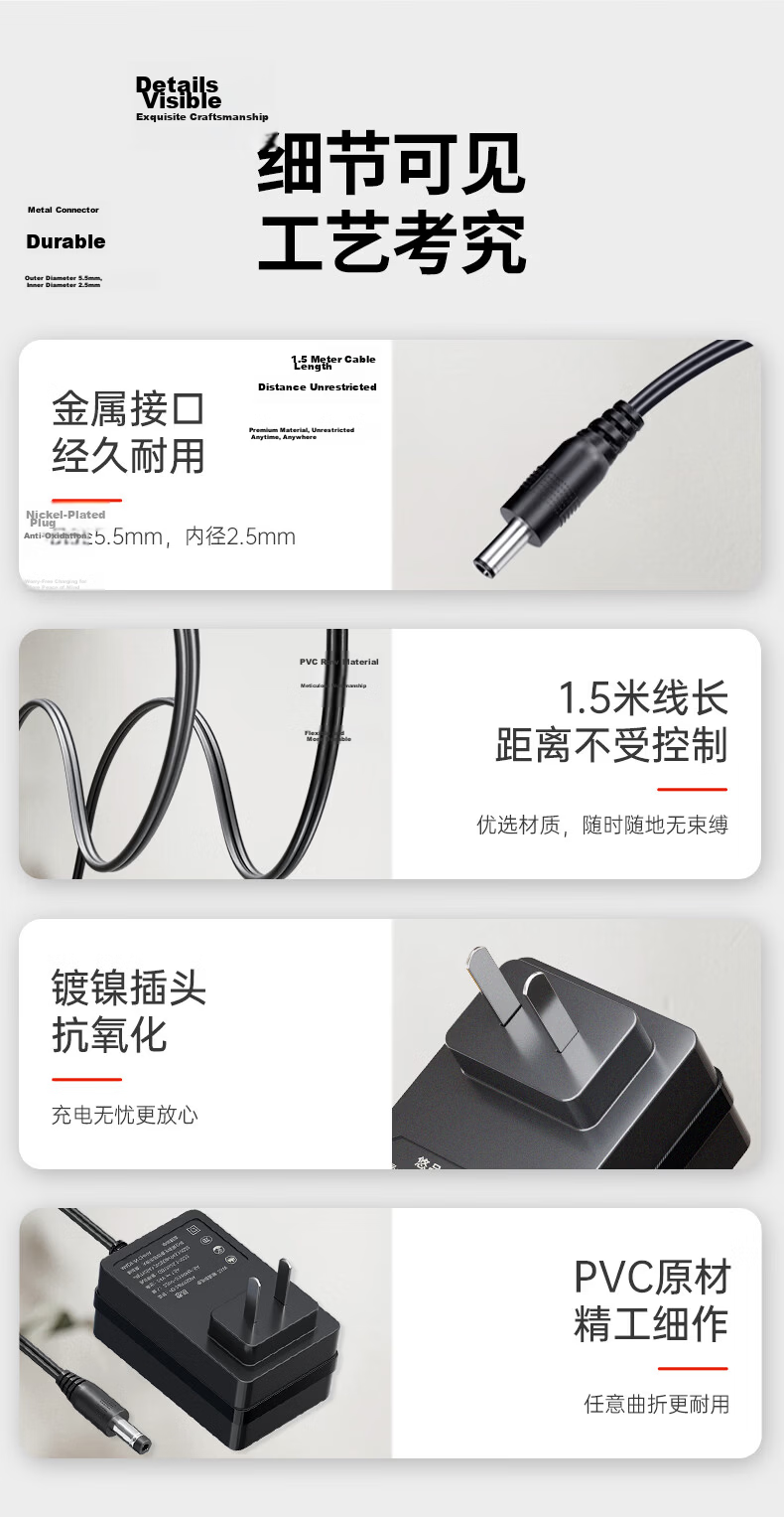Youpin 24V 1.5A Power Adapter for Midea, Qinyuan, Haier, Xiaomi, Smith Water Purifiers, Water Dispensers, Printers, Power Cords, Massagers, Chargers, LED Desk Lamps, Vacuum Cleaners 8