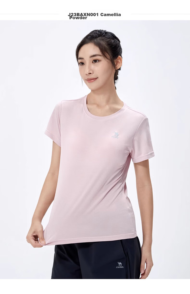 CAMEL Short-Sleeve T-Shirt for Men, New Summer Style, Loose-Fit Round Neck Outdoor Sportswear, Running Training Ultra-Thin Quick-Dry Top 22