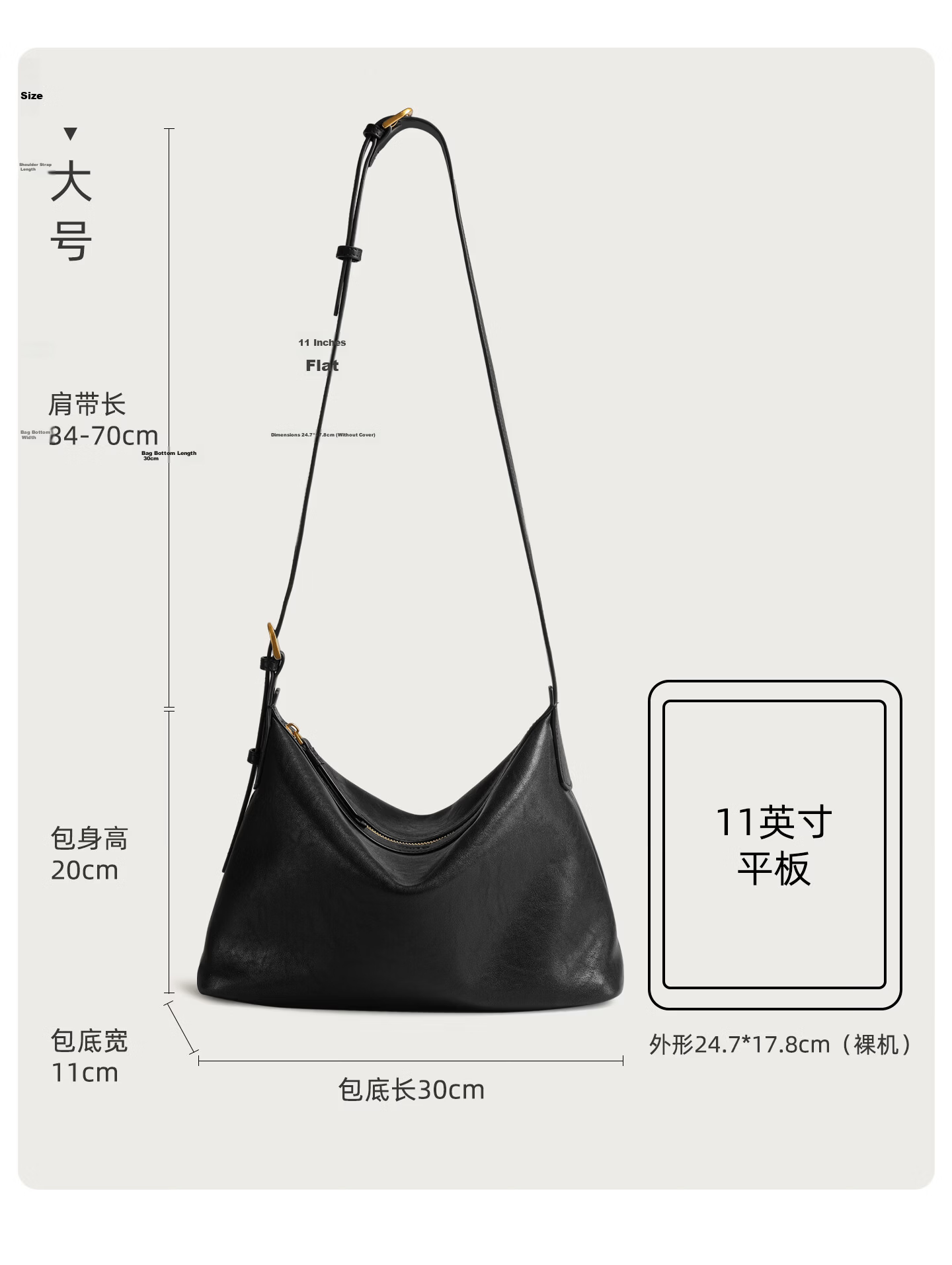 Miaodi Vegetable-Tanned Top-Grain Cowhide Hobo Underarm Tote Bag Blue Commuter Casual Shoulder Crossbody Bag for Women Qixi Festival Gift 18