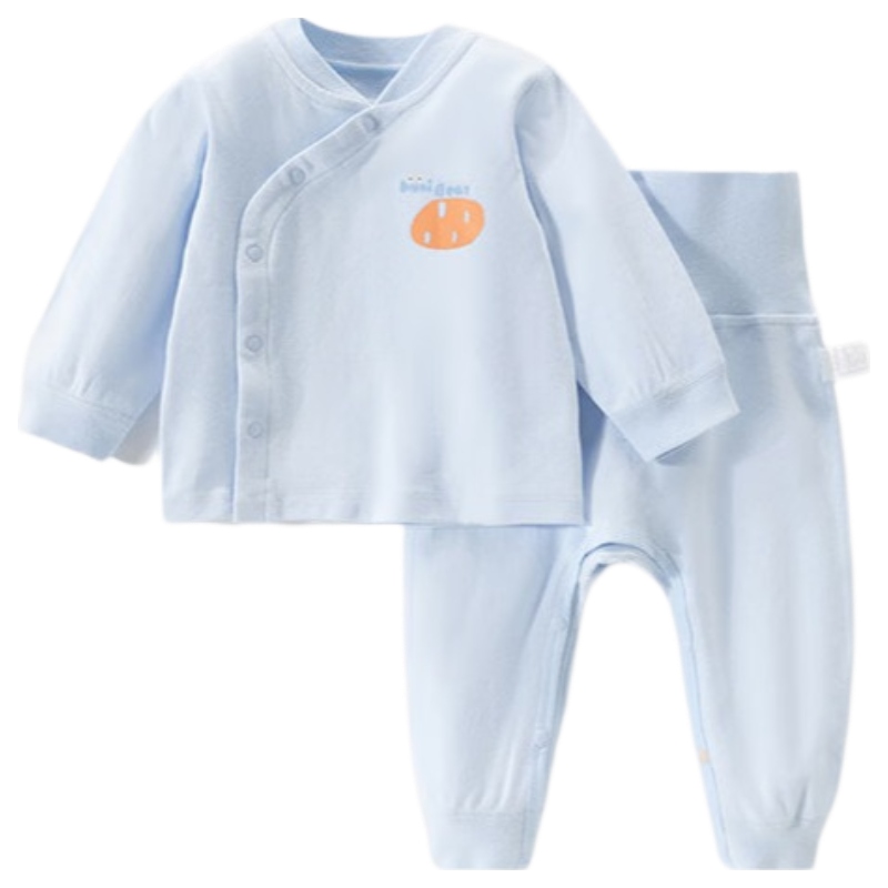 Huanxixiaoxiong Baby Spring and Autumn Underwear Set Long Sleeve Top and Pants High Waist Belly Protection Clothing