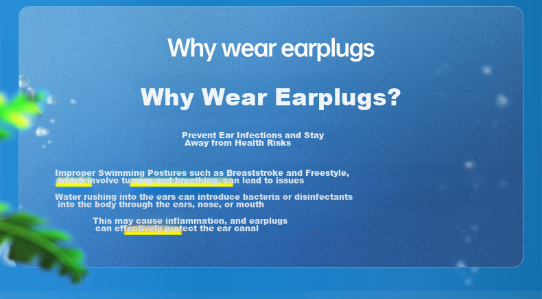 WATERTIME / Shuichuan Swimming Earplugs Waterproof Professional Children And Adults Anti-Inflammatory Diving Anti-Ingress Device Swimming Equipment Blue 2